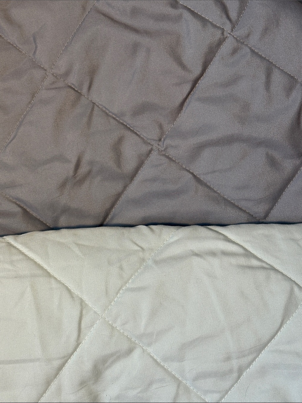 2 Lightly Quilted Pack & Play Sheets - Tillyou grey and mint